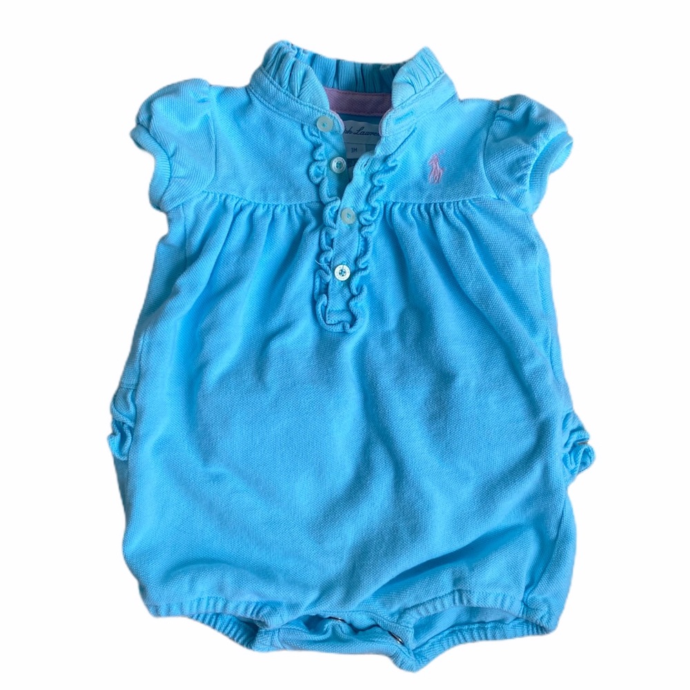 Ralph Lauren Baby Girls Bubble Romper